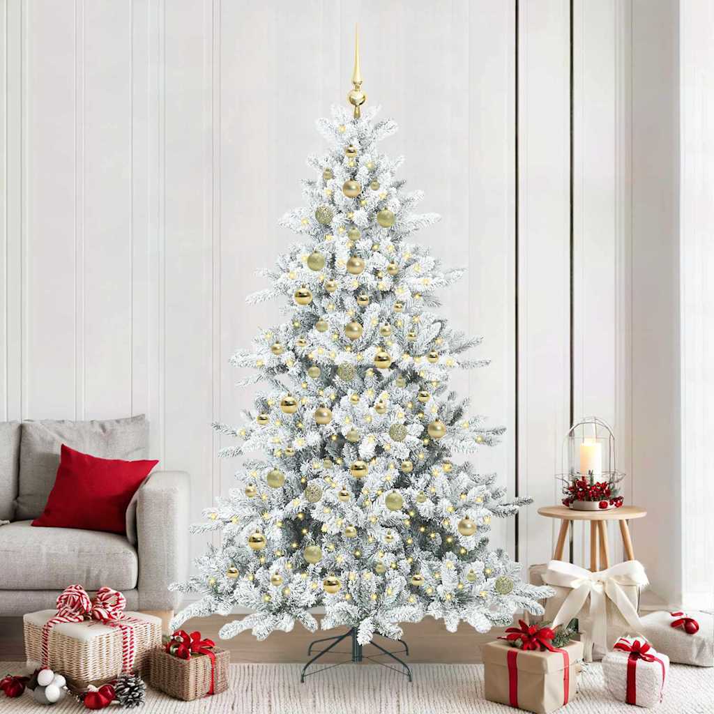 Kunstmatige Inklapbare Kerstboom met 300 LED 210 cm PVC