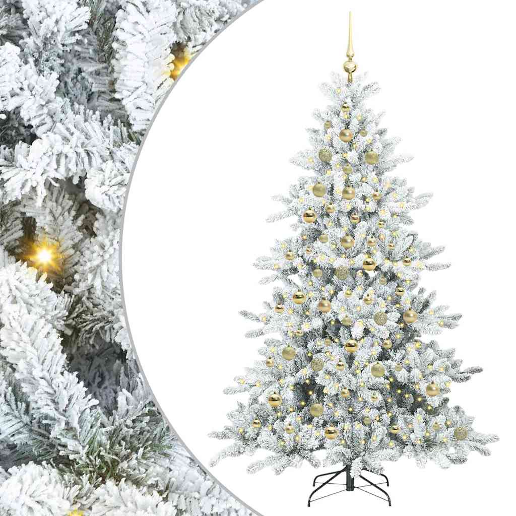 Kunstmatige Inklapbare Kerstboom met 300 LED 210 cm PVC