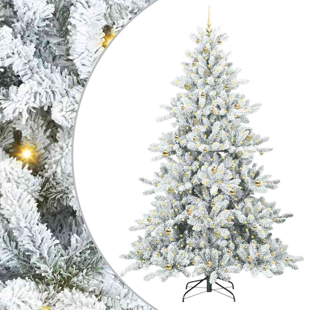 Kunstmatige Inklapbare Kerstboom met 300 LED 240 cm PVC