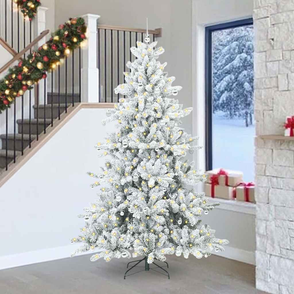 Kunstmatige Inklapbare Kerstboom met 300 LED 240 cm PVC