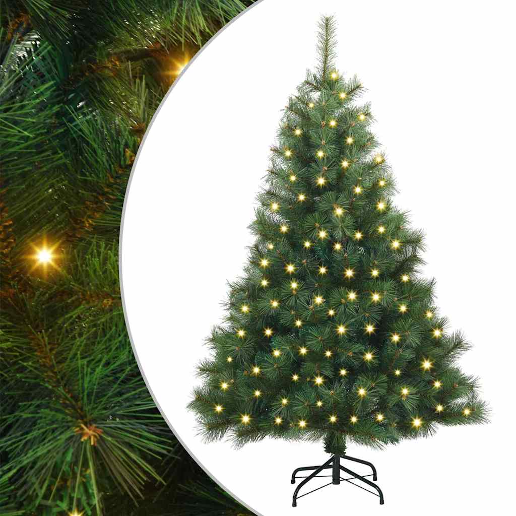 Kunstkerstboom met 150 LED met standaard Groen 120 cm PE en PVC