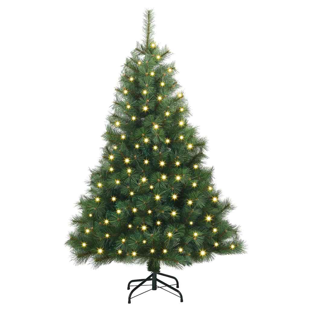 Kunstkerstboom met 150 LED met standaard Groen 120 cm PE en PVC