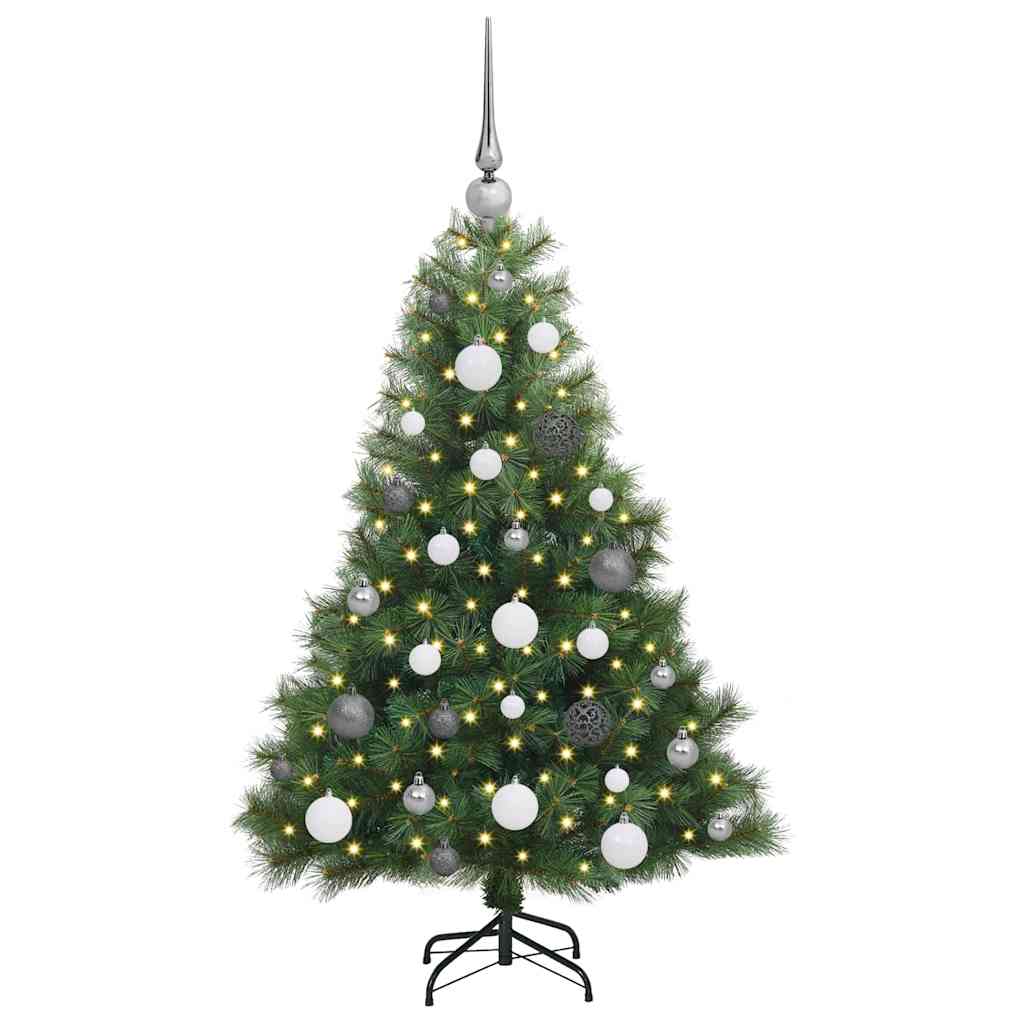 Kunstkerstboom met 150 LED met standaard Groen 120 cm PE en PVC