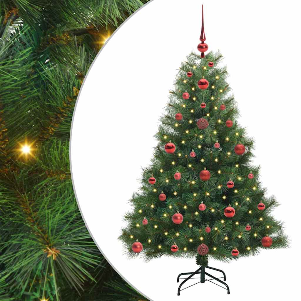 Kunstkerstboom met 150 LED met standaard Groen 120 cm PE en PVC