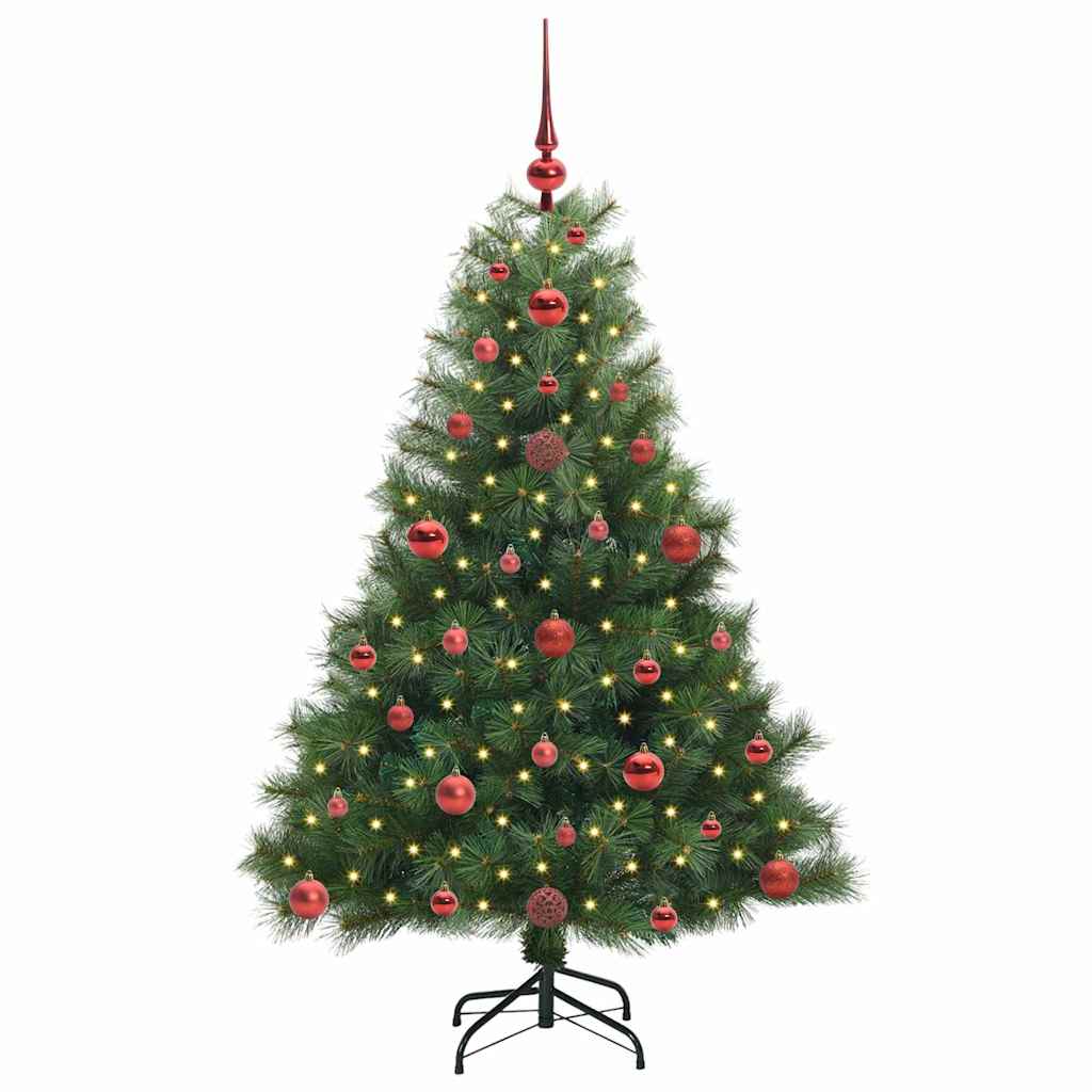 Kunstkerstboom met 150 LED met standaard Groen 120 cm PE en PVC