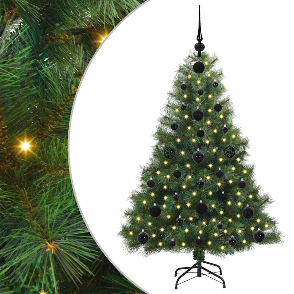 Kunstkerstboom met 150 LED met standaard Groen 120 cm PE en PVC