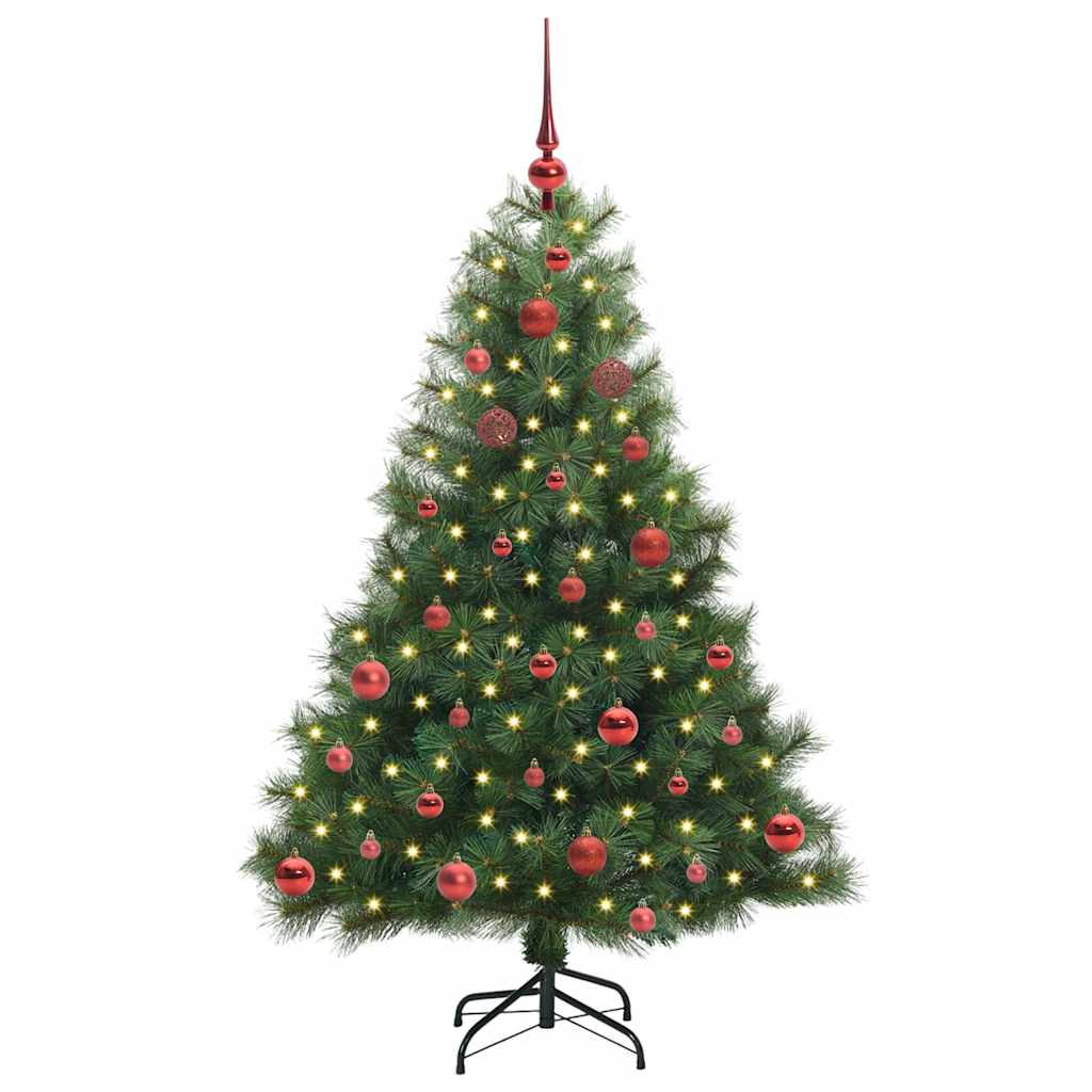 Kunstkerstboom met 150 LED met standaard Groen 150 cm PE en PVC