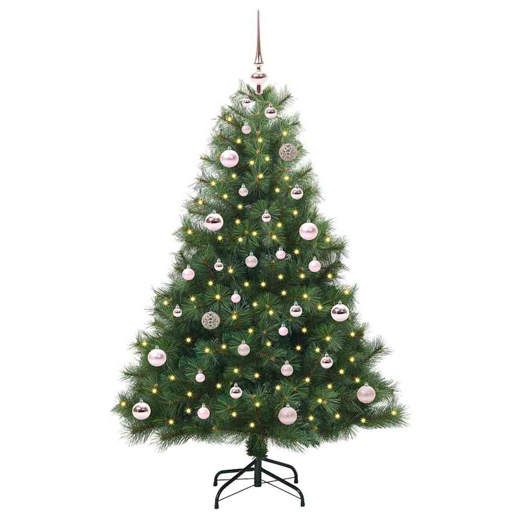 Kunstkerstboom met 150 LED met standaard Groen 150 cm PE en PVC