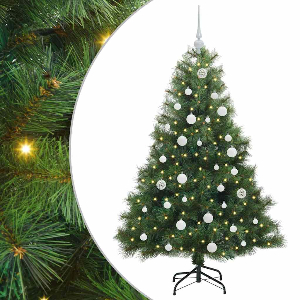 Kunstkerstboom met 150 LED met standaard Groen 150 cm PE en PVC