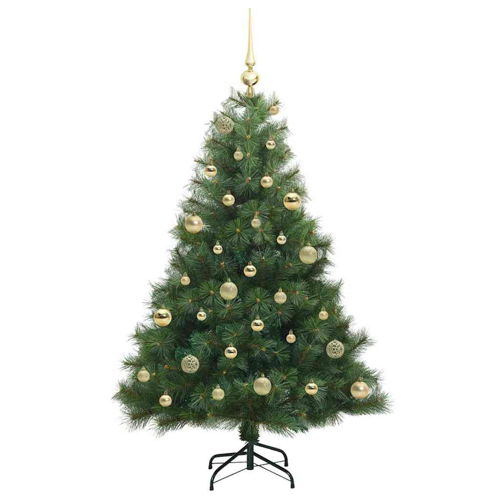 Kunstkerstboom met 150 LED met standaard Groen 150 cm PE en PVC