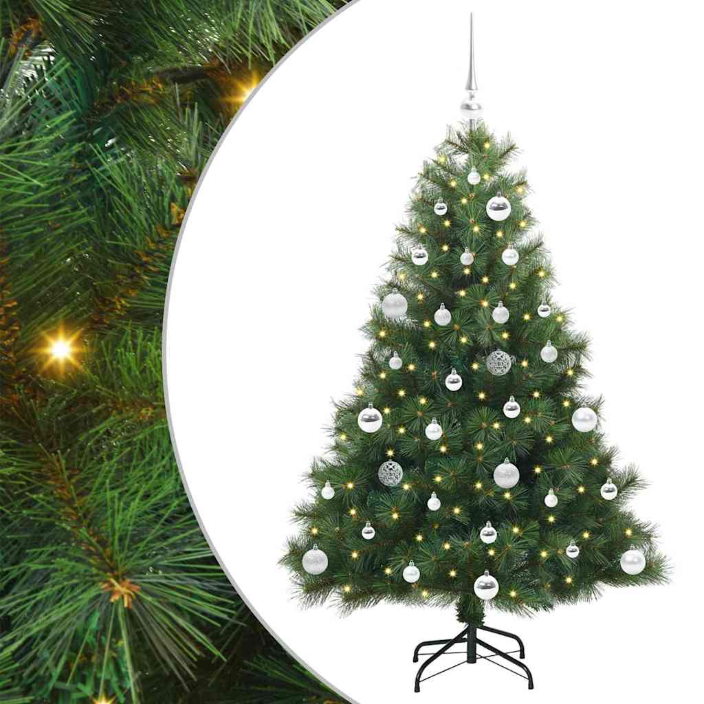 Kunstkerstboom met 150 LED met standaard Groen 150 cm PE en PVC