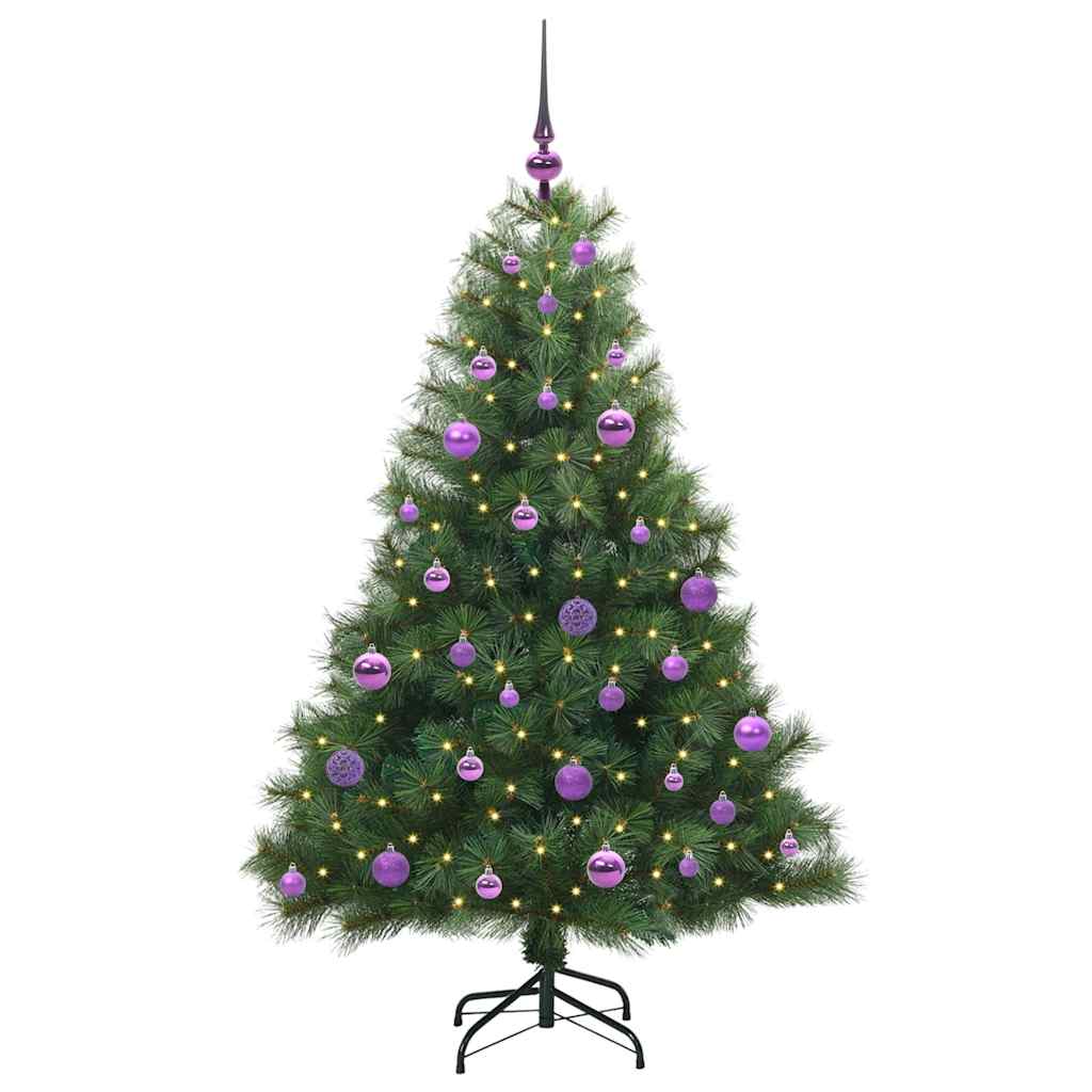 Kunstkerstboom met 150 LED met standaard Groen 150 cm PE en PVC