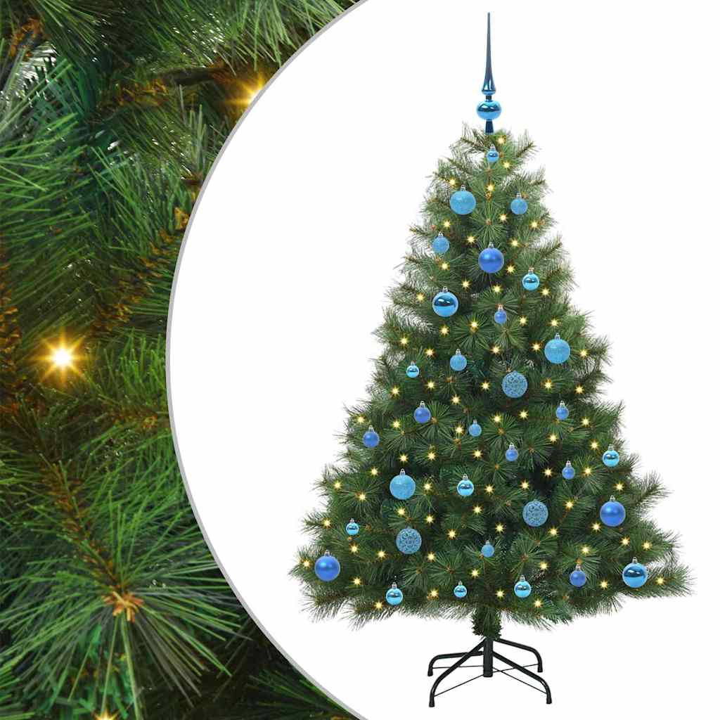 Kunstkerstboom met 150 LED met standaard Groen 150 cm PE en PVC