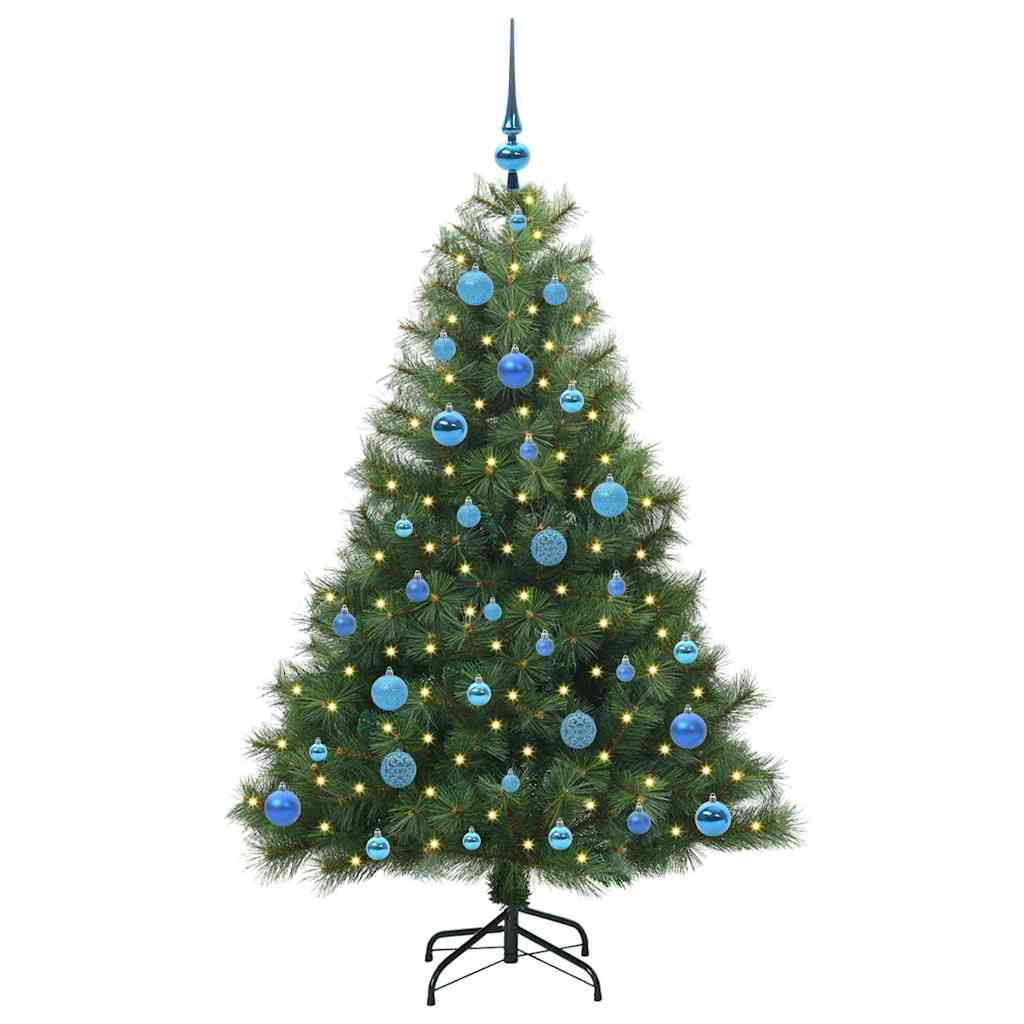 Kunstkerstboom met 150 LED met standaard Groen 150 cm PE en PVC