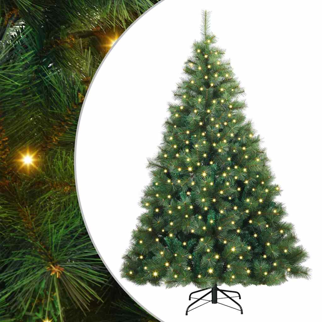 Kunstkerstboom met 300 LED met standaard Groen 180 cm PE en PVC