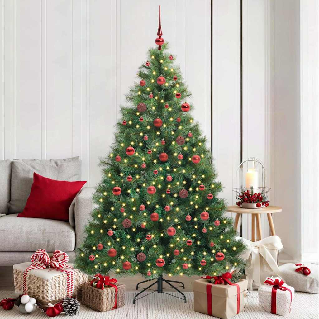 Kunstkerstboom met 300 LED met standaard Groen 180 cm PE en PVC