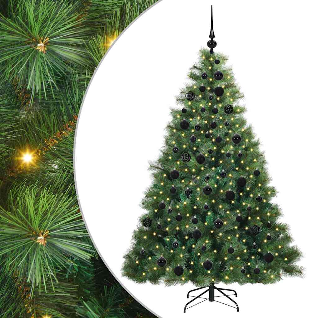 Kunstkerstboom met 300 LED met standaard Groen 180 cm PE en PVC