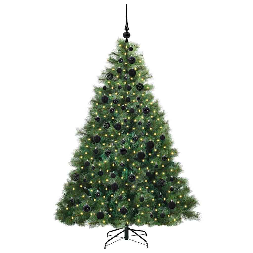 Kunstkerstboom met 300 LED met standaard Groen 180 cm PE en PVC
