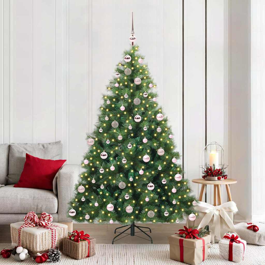 Kunstkerstboom met 300 LED met standaard Groen 180 cm PE en PVC