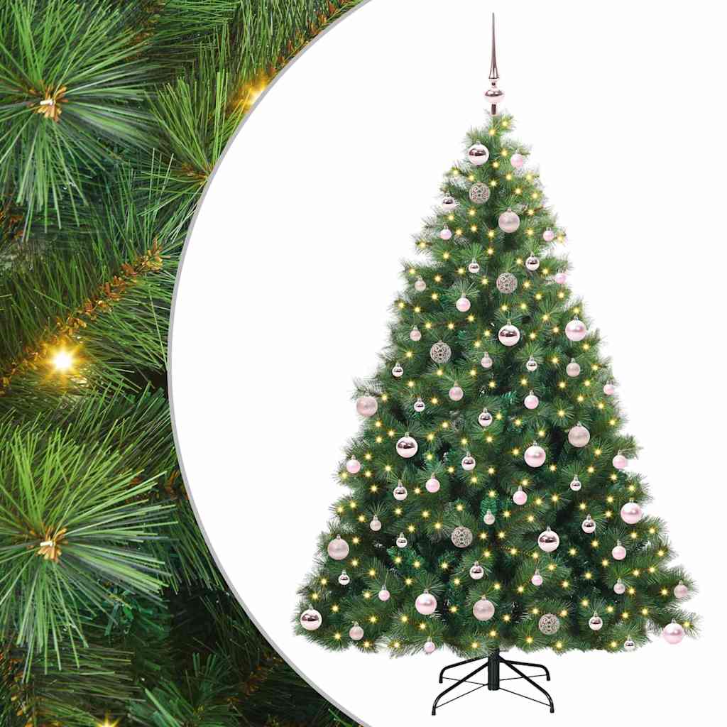 Kunstkerstboom met 300 LED met standaard Groen 180 cm PE en PVC