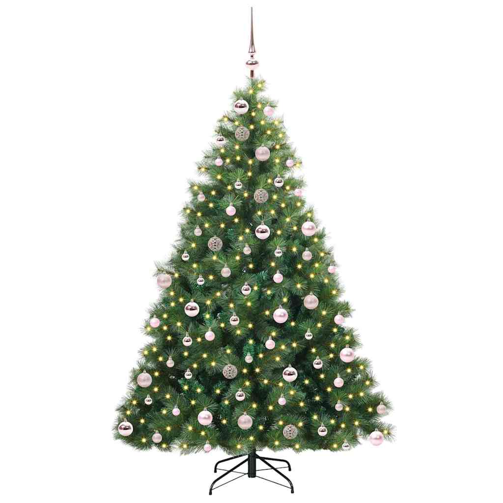 Kunstkerstboom met 300 LED met standaard Groen 180 cm PE en PVC