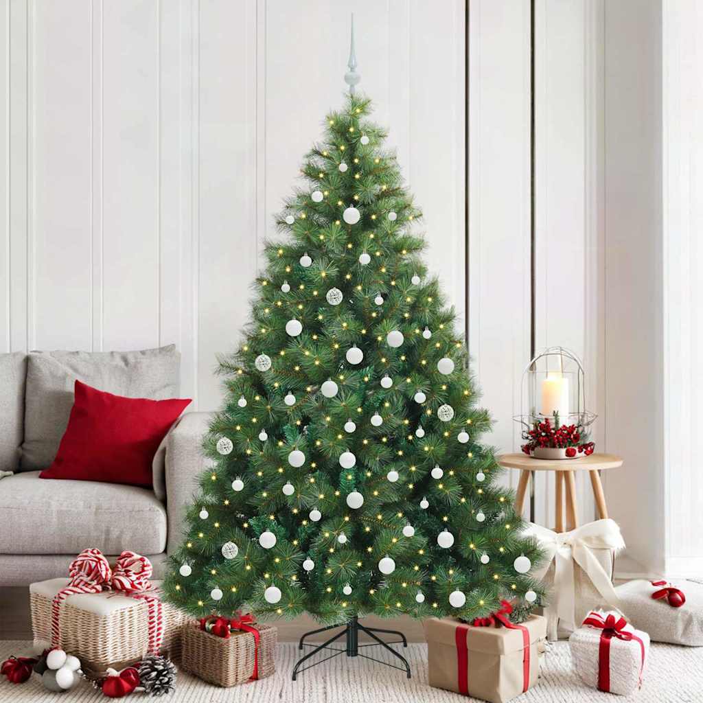 Kunstkerstboom met 300 LED met standaard Groen 180 cm PE en PVC