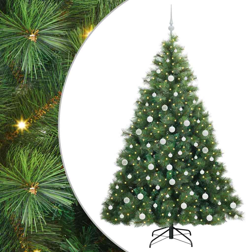 Kunstkerstboom met 300 LED met standaard Groen 180 cm PE en PVC