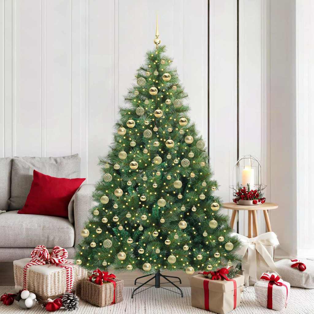 Kunstkerstboom met 300 LED met standaard Groen 180 cm PE en PVC