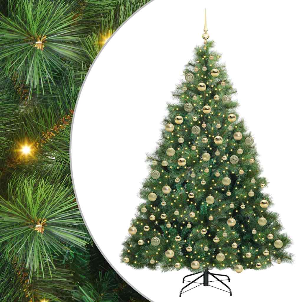 Kunstkerstboom met 300 LED met standaard Groen 180 cm PE en PVC