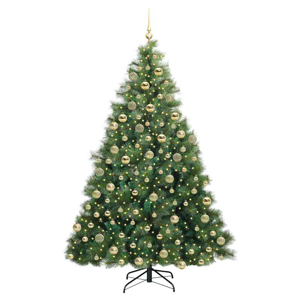 Kunstkerstboom met 300 LED met standaard Groen 180 cm PE en PVC
