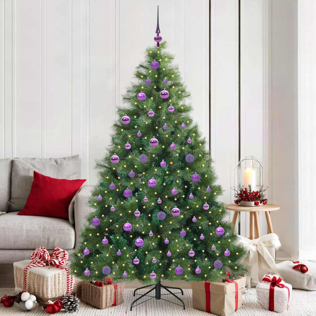Kunstkerstboom met 300 LED met standaard Groen 180 cm PE en PVC