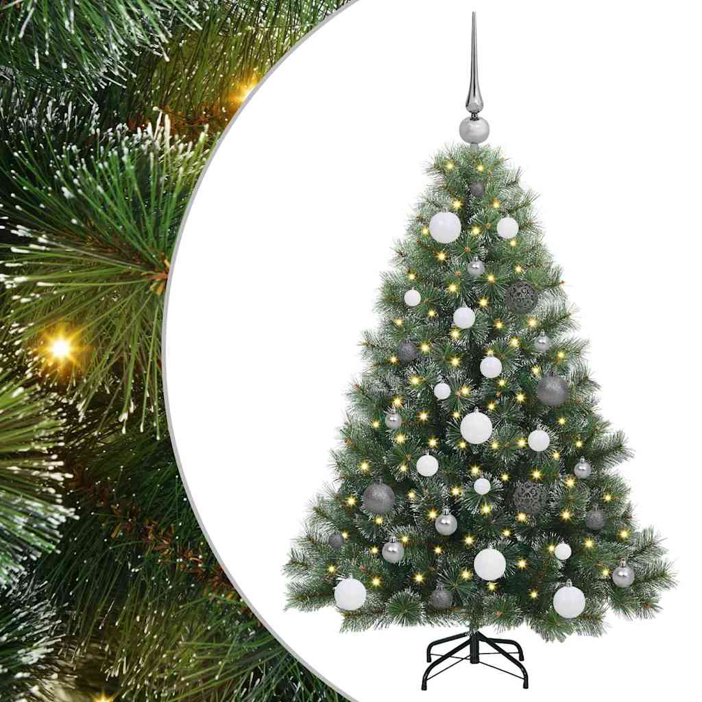 Kunstkerstboom met 150 LED met standaard Groen 120 cm PE en PVC