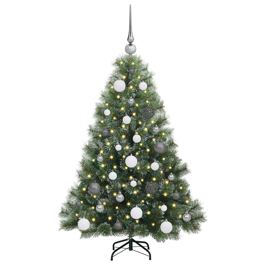 Kunstkerstboom met 150 LED met standaard Groen 120 cm PE en PVC