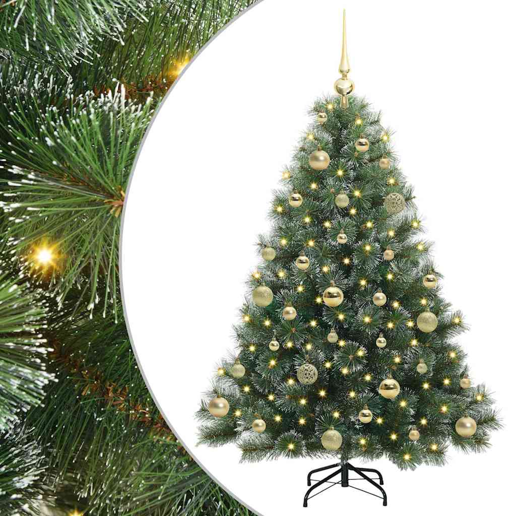 Kunstkerstboom met 150 LED met standaard Groen 120 cm PE en PVC