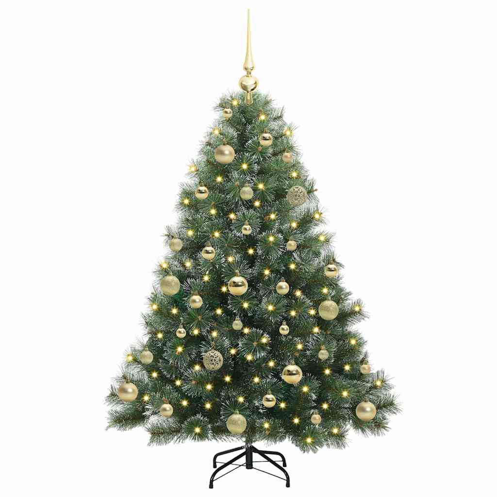 Kunstkerstboom met 150 LED met standaard Groen 120 cm PE en PVC