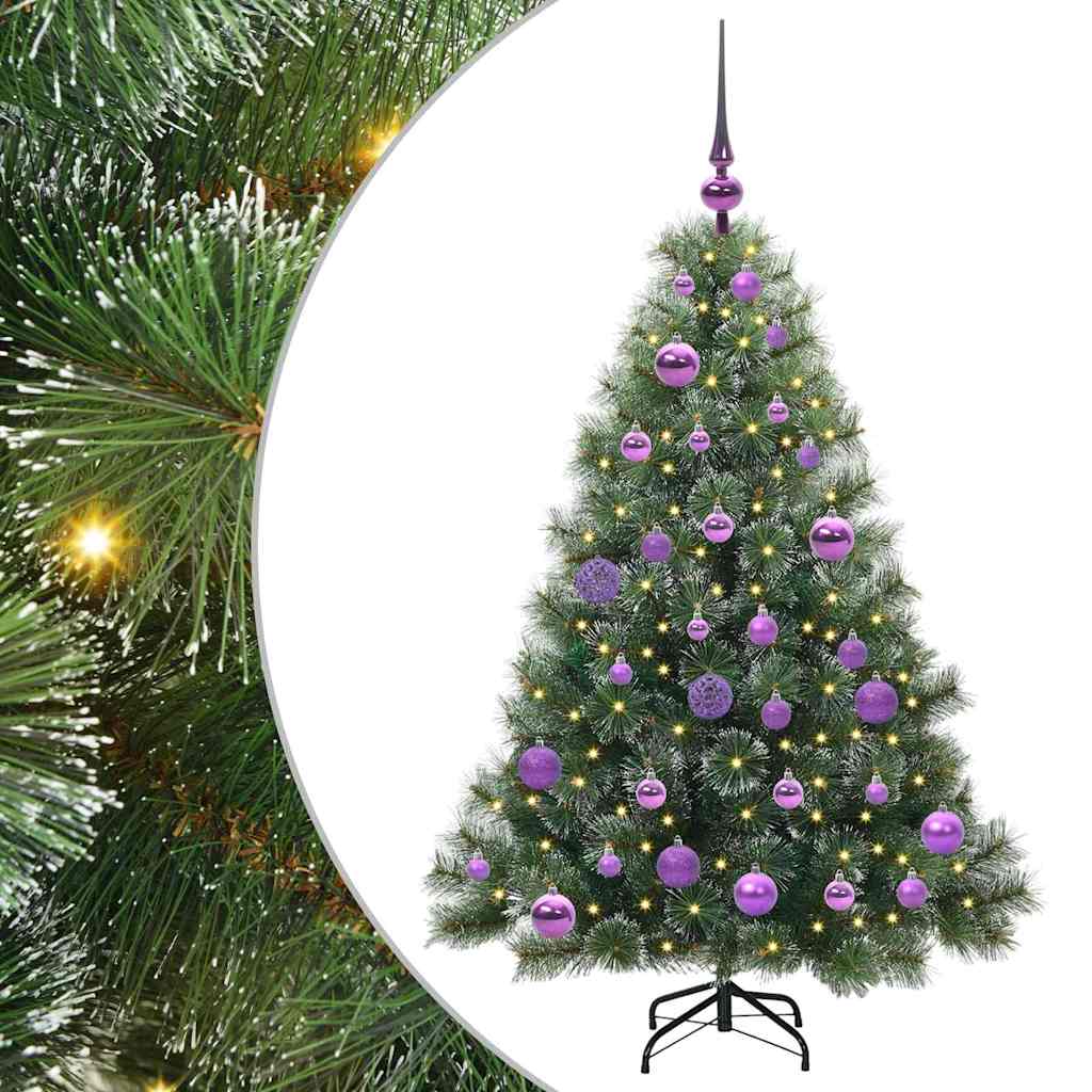 Kunstkerstboom met 150 LED met standaard Groen 120 cm PE en PVC