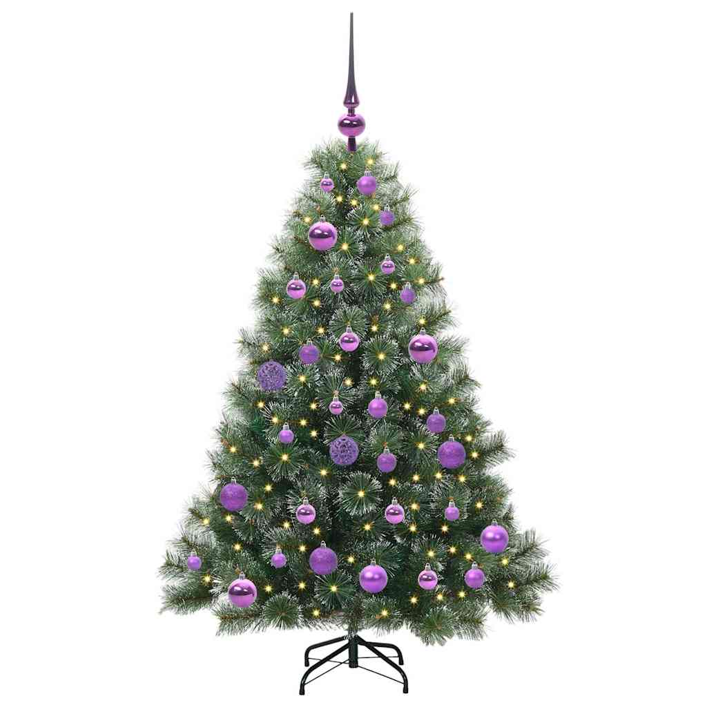 Kunstkerstboom met 150 LED met standaard Groen 120 cm PE en PVC