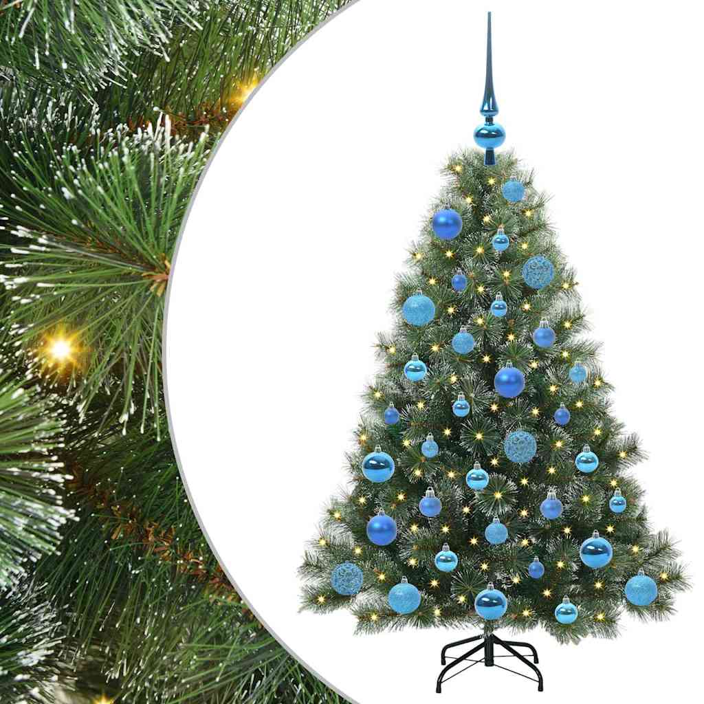 Kunstkerstboom met 150 LED met standaard Groen 120 cm PE en PVC