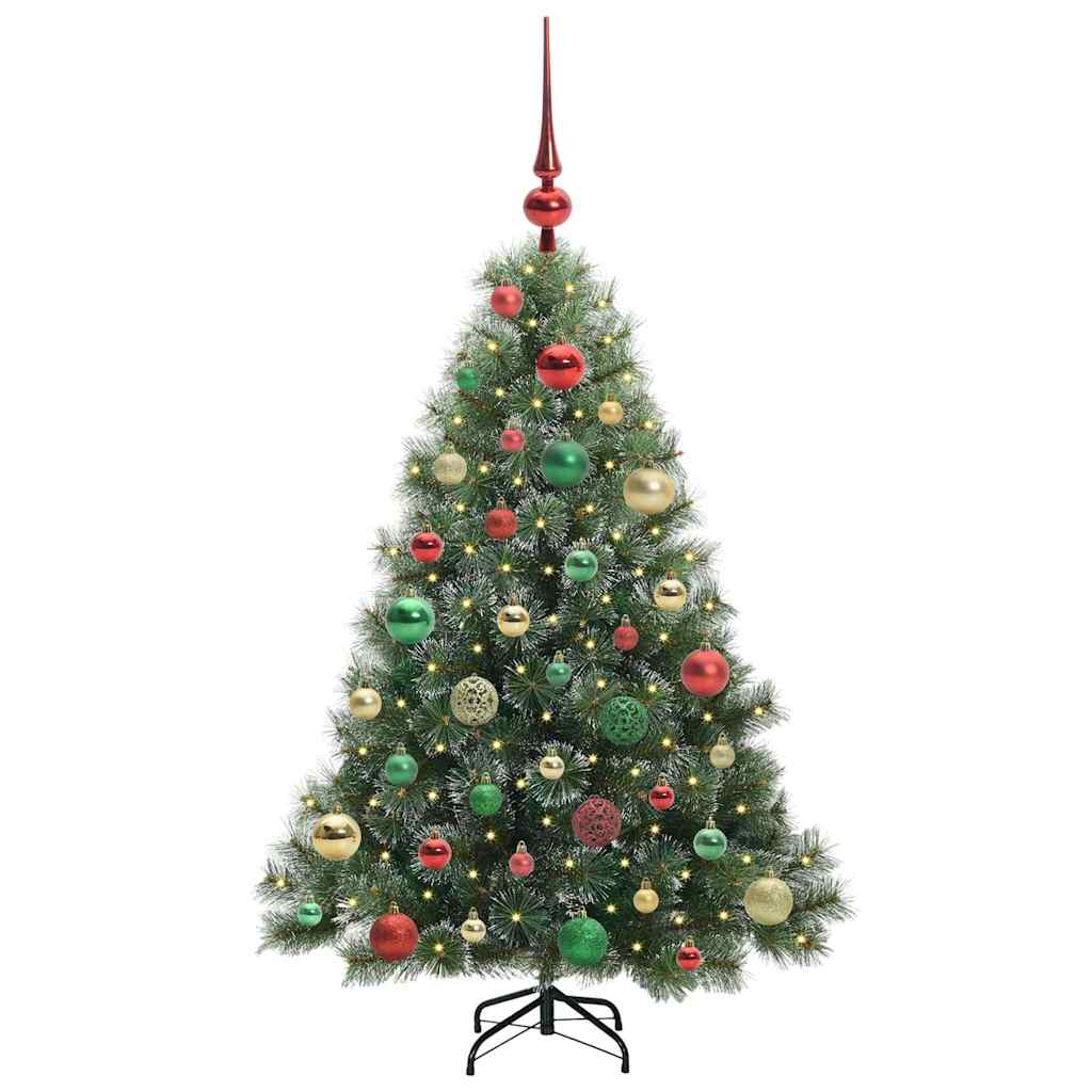 Kunstkerstboom met 150 LED met standaard Groen 120 cm PE en PVC