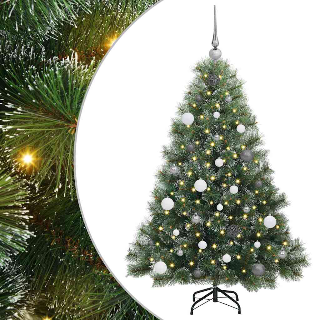 Kunstkerstboom met 150 LED met standaard Groen 150 cm PE en PVC