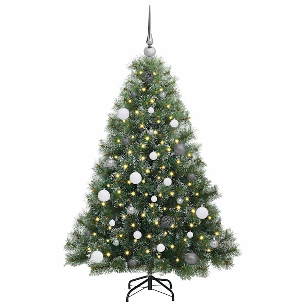 Kunstkerstboom met 150 LED met standaard Groen 150 cm PE en PVC