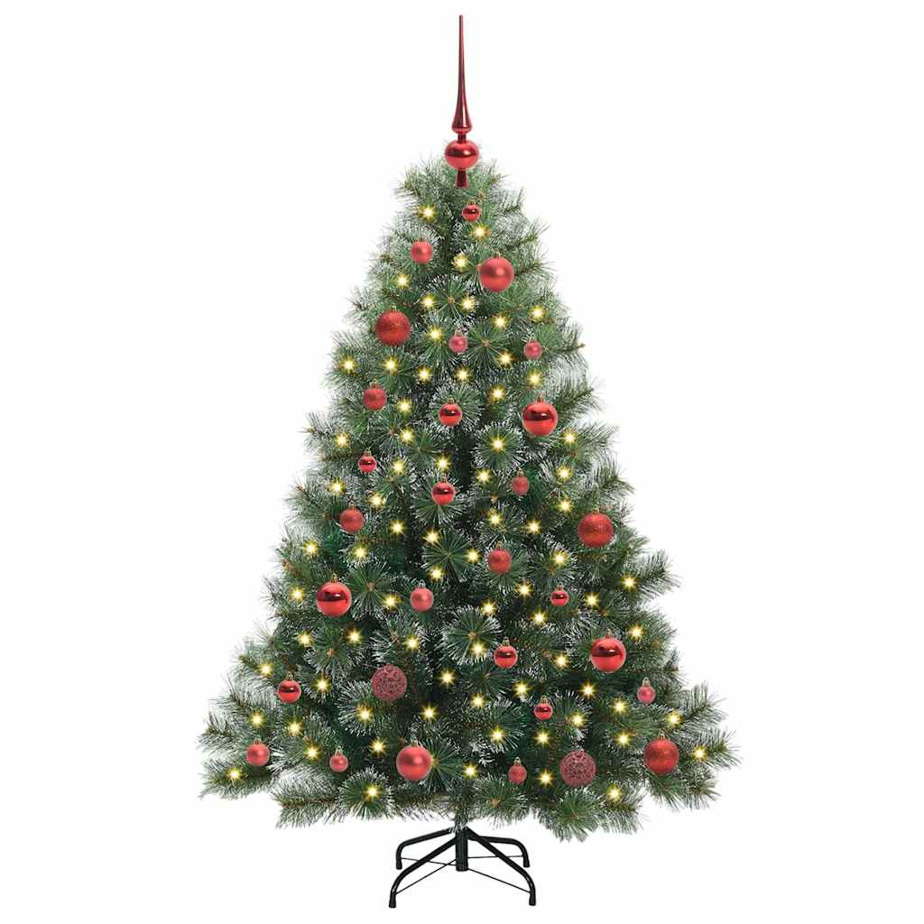 Kunstkerstboom met 150 LED met standaard Groen 150 cm PE en PVC
