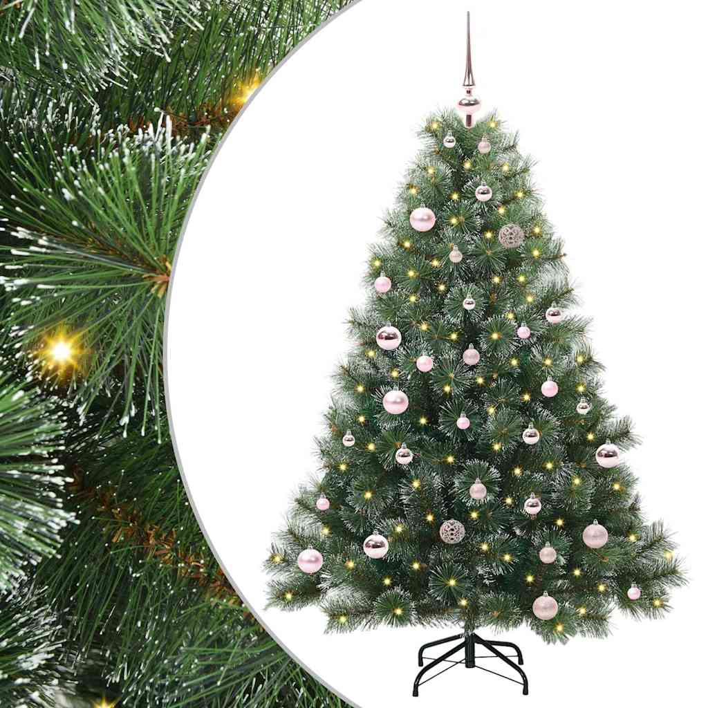 Kunstkerstboom met 150 LED met standaard Groen 150 cm PE en PVC