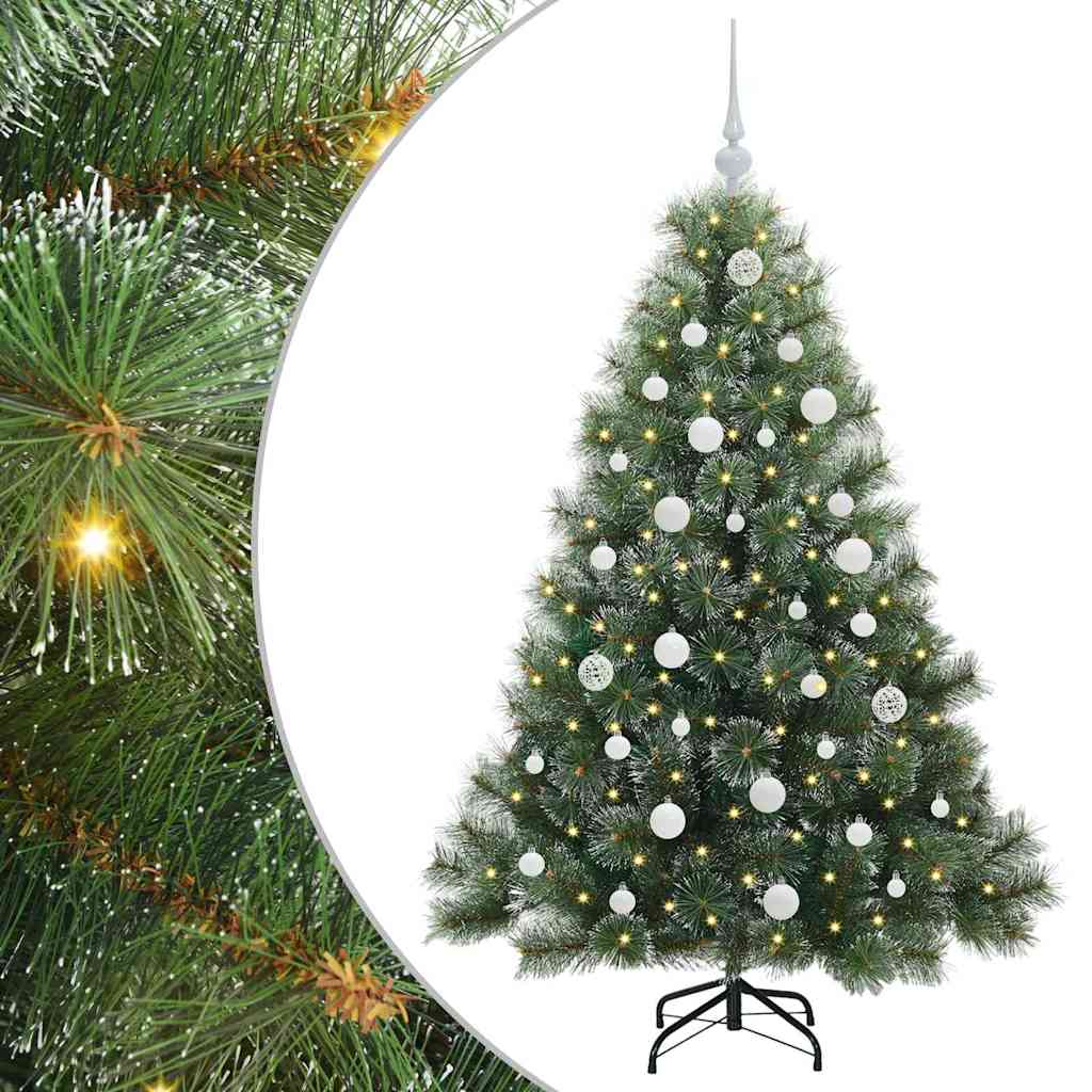 Kunstkerstboom met 150 LED met standaard Groen 150 cm PE en PVC