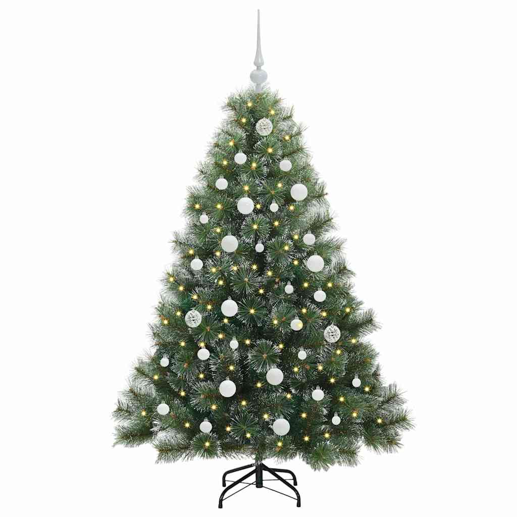Kunstkerstboom met 150 LED met standaard Groen 150 cm PE en PVC