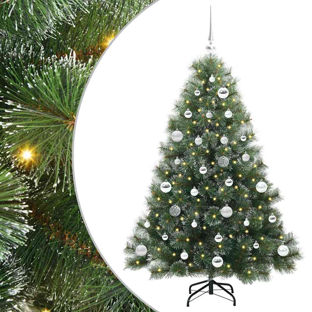 Kunstkerstboom met 150 LED met standaard Groen 150 cm PE en PVC
