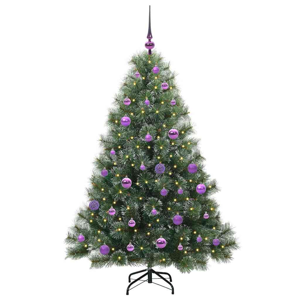 Kunstkerstboom met 150 LED met standaard Groen 150 cm PE en PVC