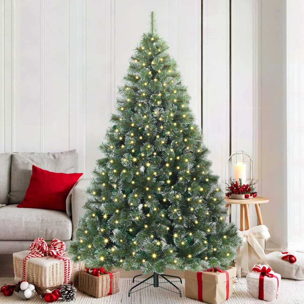 Kunstkerstboom met 300 LED met standaard Groen 180 cm PE en PVC