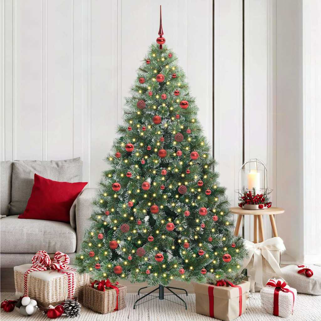 Kunstkerstboom met 300 LED met standaard Groen 180 cm PE en PVC
