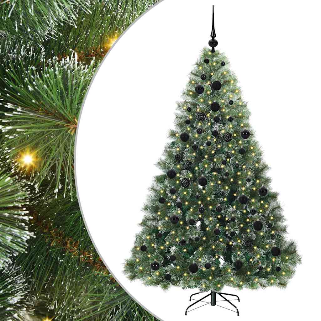 Kunstkerstboom met 300 LED met standaard Groen 180 cm PE en PVC